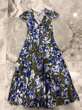 La Ligne Olive, Blue & White Floral Maxi Dress